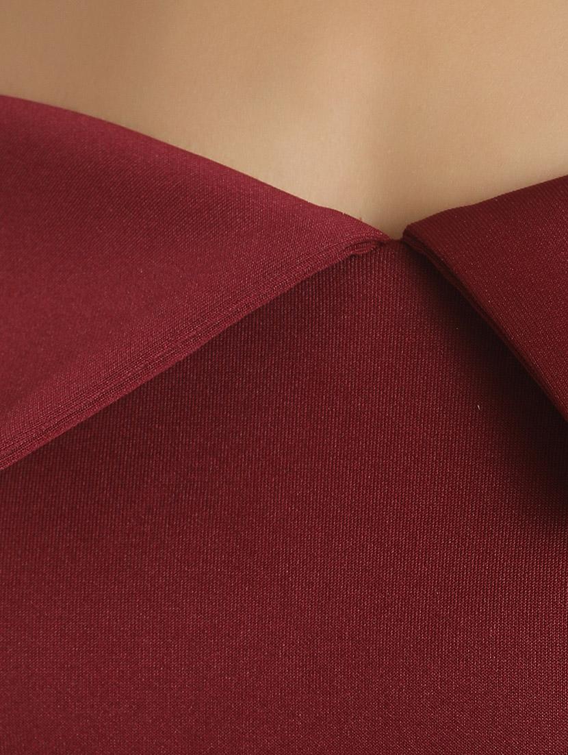 maroon off shoulder gown dress - 14418213 - Zoom Image - 4