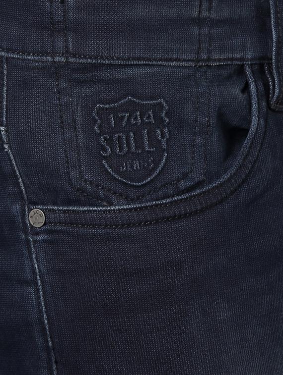 navy blue cotton washed jeans - 14419385 - Zoom Image - 4
