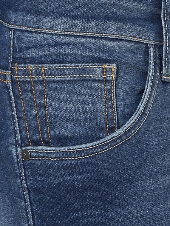 blue cotton plain jeans - 14419391 - Zoom Image - 4