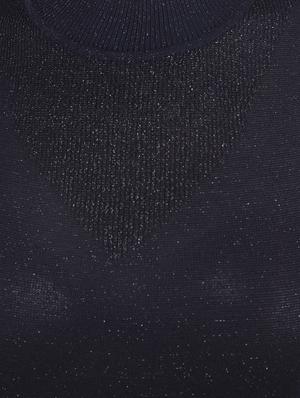 dark blue viscose casual pullover - 14419588 - Standard Image - 4