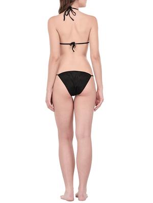 black sleepwear robe with bra panty set - 14420164 - Standard Image - 4