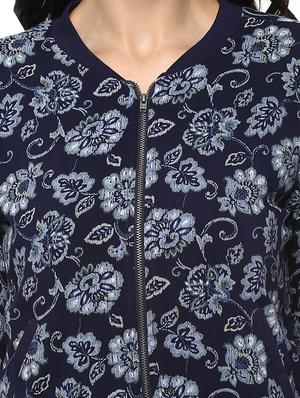 navy blue rayon others jacket - 14421472 - Standard Image - 4