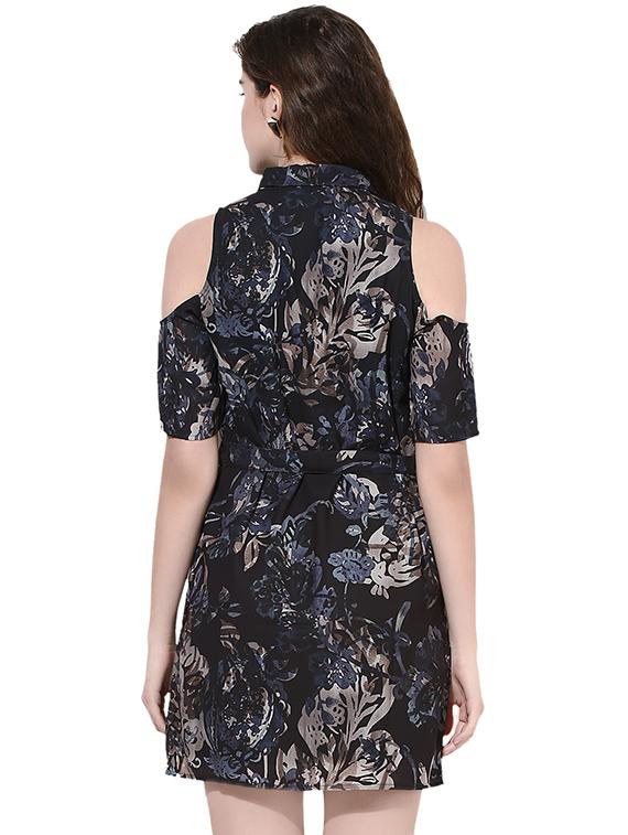 black printed shift dress - 14422048 - Zoom Image - 4