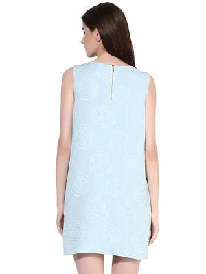 blue a-line mini dress - 14422059 - Standard Image - 4