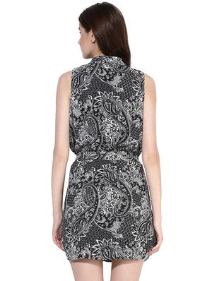 black printed shirt dress - 14422068 - Standard Image - 4