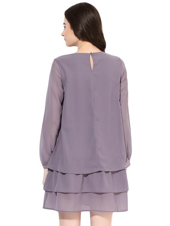 purple ruffle dress - 14422077 - Zoom Image - 4