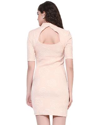 pink solid sheath dress - 14422085 - Standard Image - 4