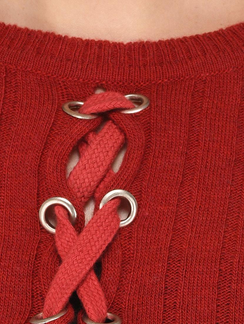 red woollen pullover - 14422126 - Zoom Image - 4