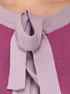 pink woollen cardigan - 14422137 - Standard Image - 4