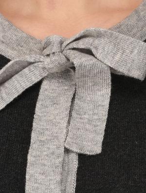 dark grey wool regular cardigan - 14422138 - Standard Image - 4