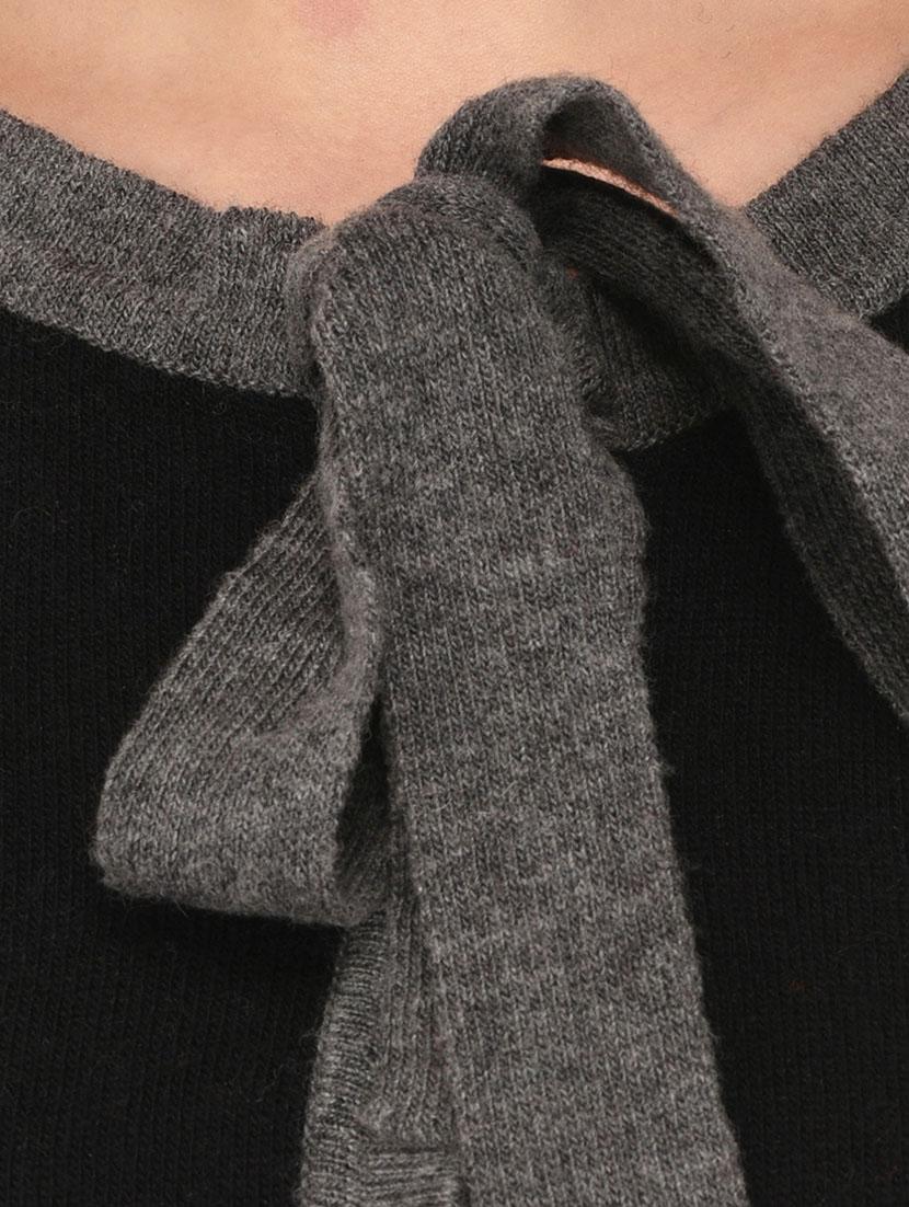 black woollen cardigan - 14422139 - Zoom Image - 4