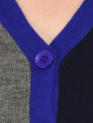 Multi colored woolen cardigan - 14422146 - Standard Image - 4