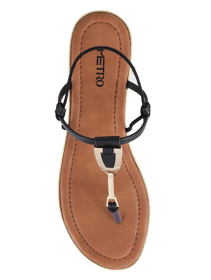 black tpr back strap sandals - 14422466 - Zoom Image - 4