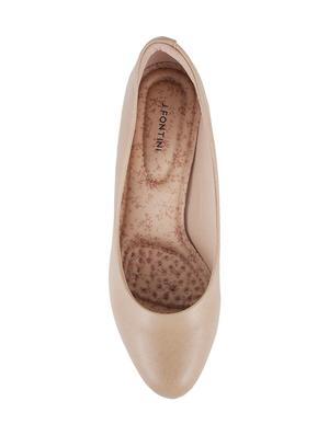 beige sheet slip on pumps - 14422655 - Standard Image - 4