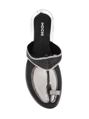 black sheet one toe sandals - 14422768 - Standard Image - 4