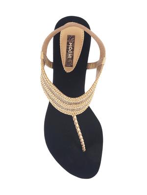 gold back strap sandal - 14422812 - Standard Image - 4