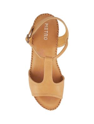 tan ankle strap wedge - 14422945 - Standard Image - 4