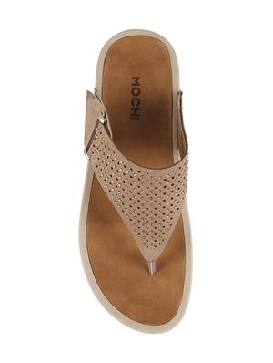 brown open thong wedge - 14422962 - Standard Image - 4