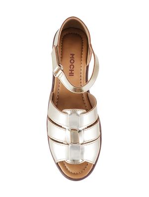 gold ankle strap sandal - 14422991 - Standard Image - 4