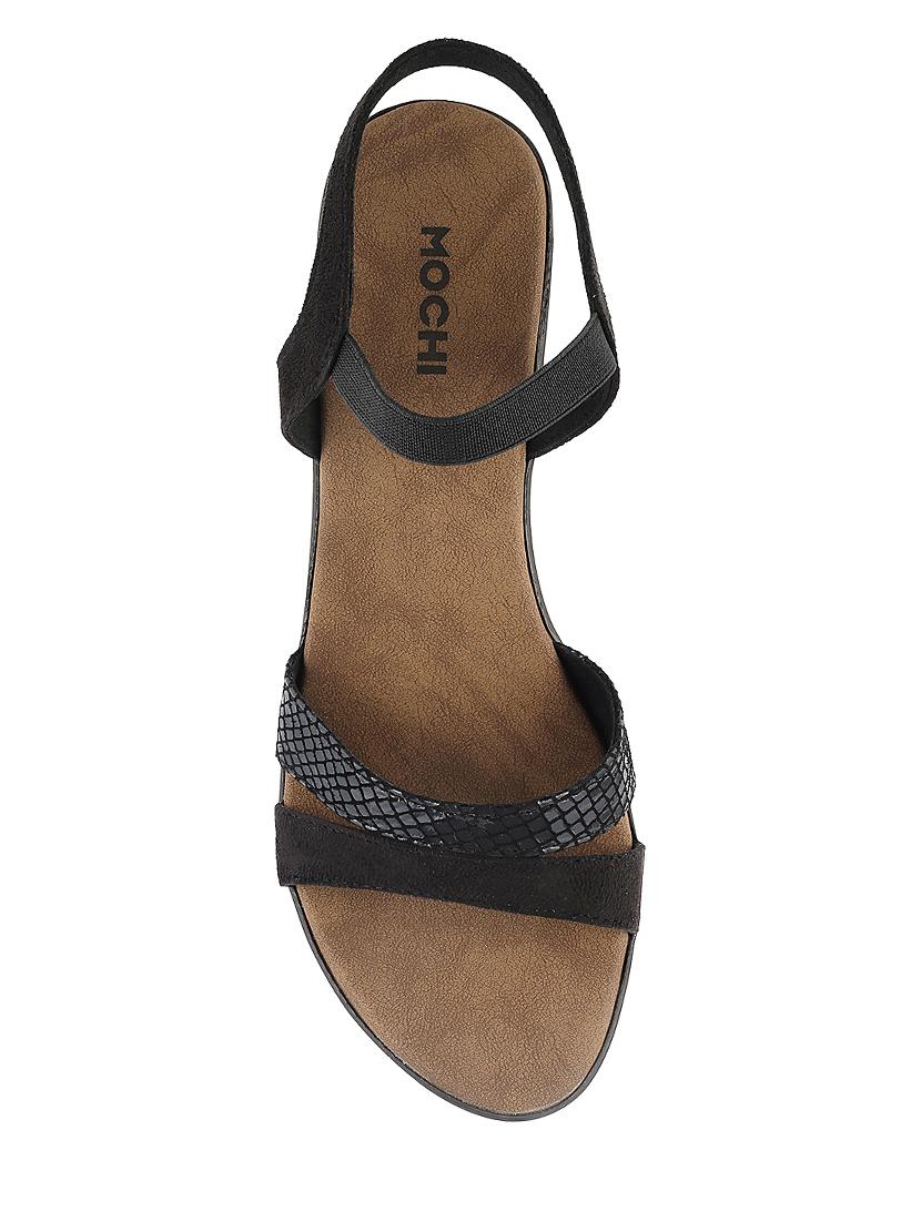 black pu back strap sandals - 14423013 - Zoom Image - 4