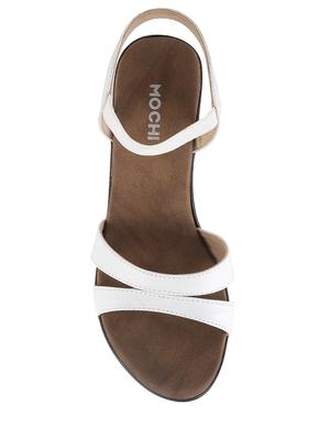 white pu back strap sandals - 14423017 - Standard Image - 4