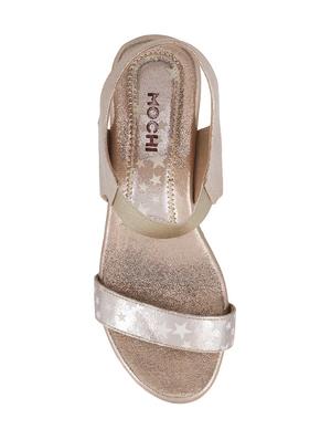gold pu back strap wedges - 14423056 - Standard Image - 4