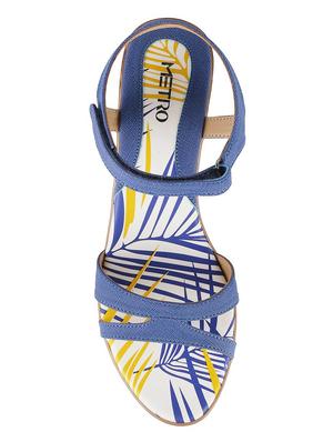 blue ankle strap sandal - 14423116 - Standard Image - 4