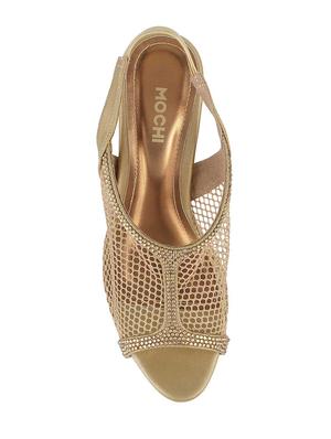 gold sheet back strap sandals - 14423170 - Standard Image - 4
