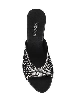black sheet slip on wedges - 14423180 - Standard Image - 4