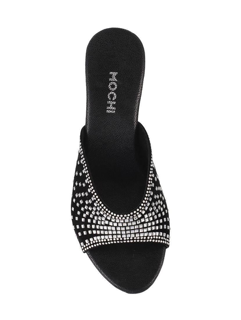black sheet slip on wedges - 14423180 - Zoom Image - 4