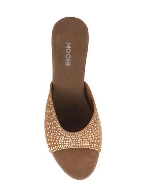 gold sheet slip on wedges - 14423181 - Standard Image - 4