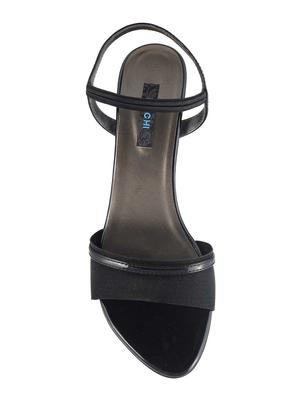 black sheet back strap sandals - 14423236 - Standard Image - 4