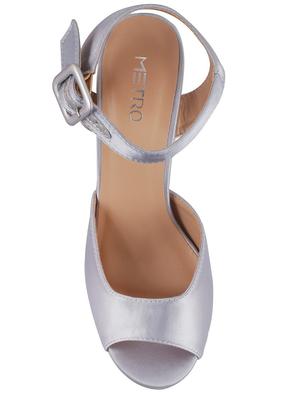 silver ankle strap sandal - 14423244 - Standard Image - 4
