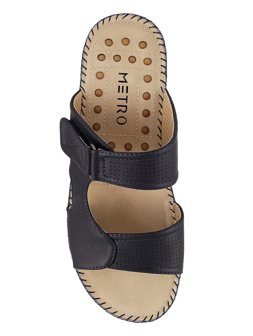 navy leather slippers - 14423264 - Zoom Image - 4