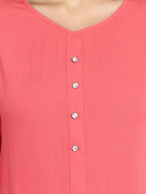 pink rayon top - 14423802 - Standard Image - 4