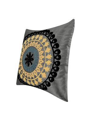 Poly Silk Single Rajasthani Traditional Cushion Cover By Rajrang - 14425213 - Standard Image - 4