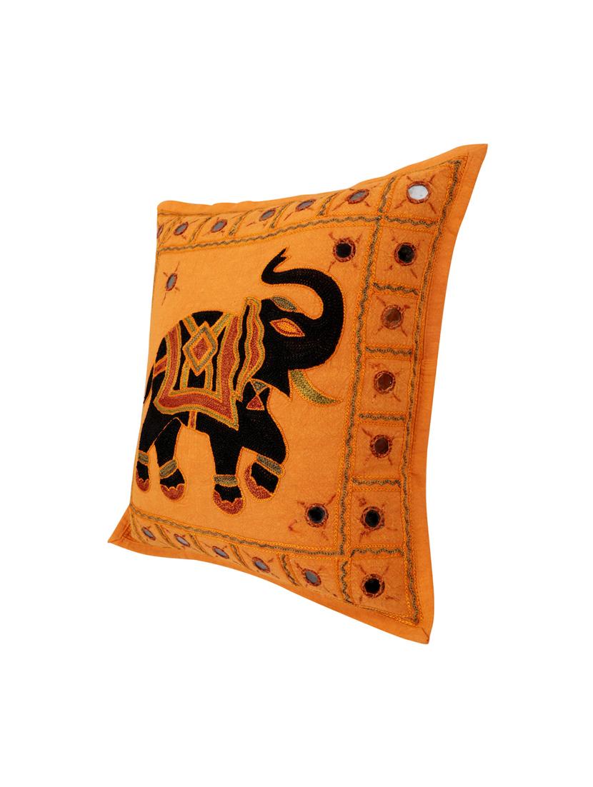 Cotton Single Rajasthani Traditional Cushion Cover By Rajrang - 14425275 - Zoom Image - 4