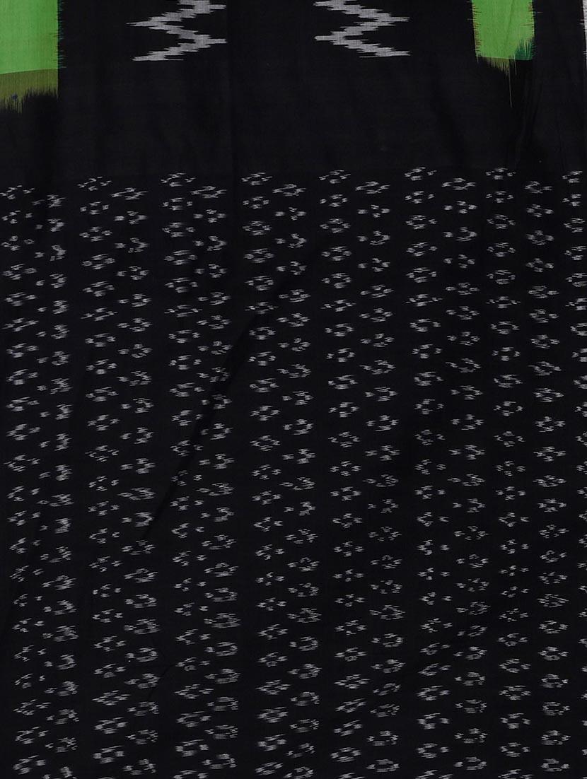 black colored pochampalli saree with blouse - 14428982 - Zoom Image - 4
