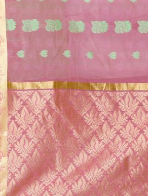 pink cotton silk woven saree with blouse - 14429024 - Standard Image - 4