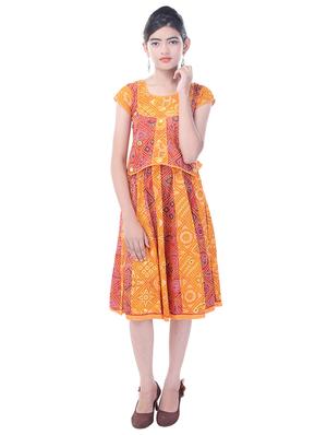 yellow and red cotton skirt set - 14429041 - Standard Image - 4