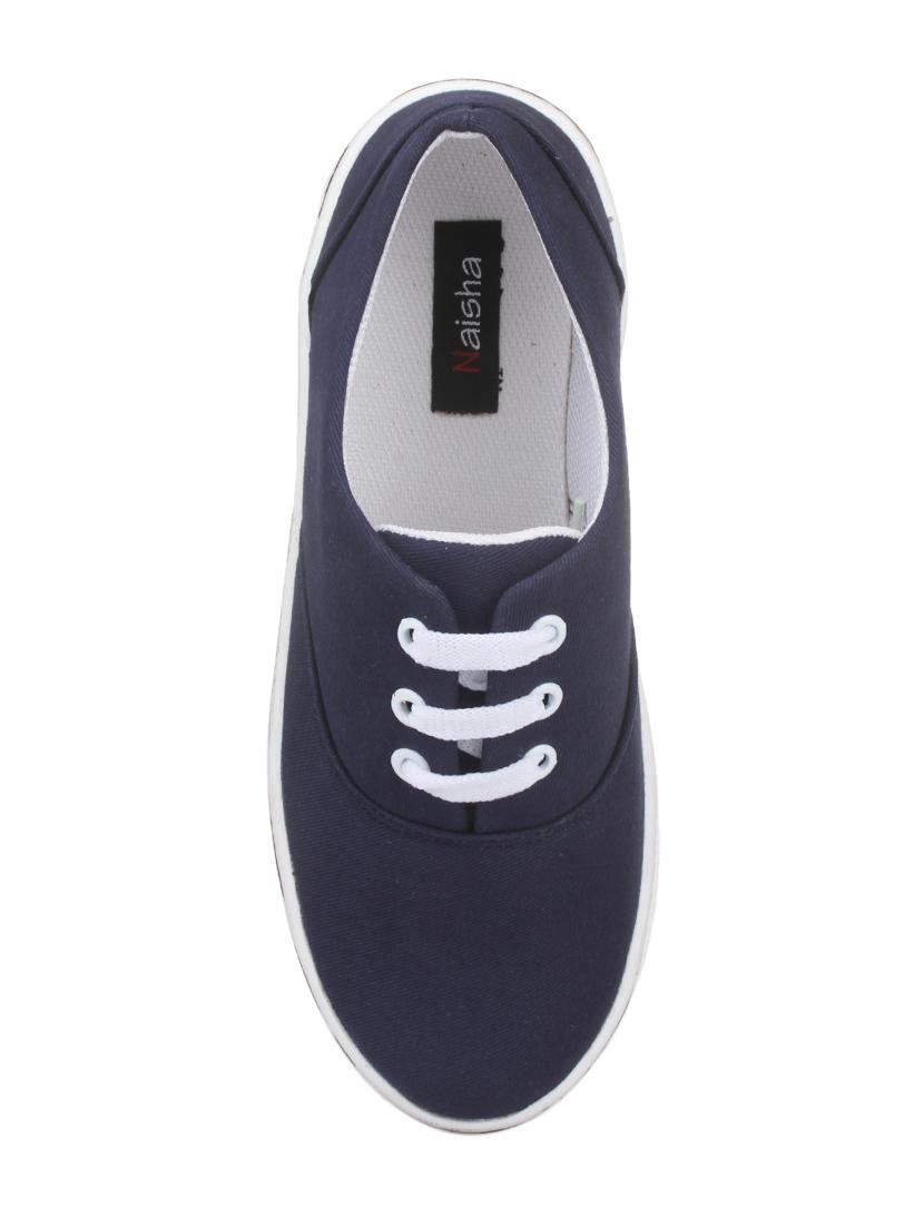 navy fabric laceup sneakers - 14432176 - Zoom Image - 4