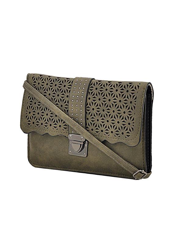green leatherette sling bag - 14432471 - Zoom Image - 4
