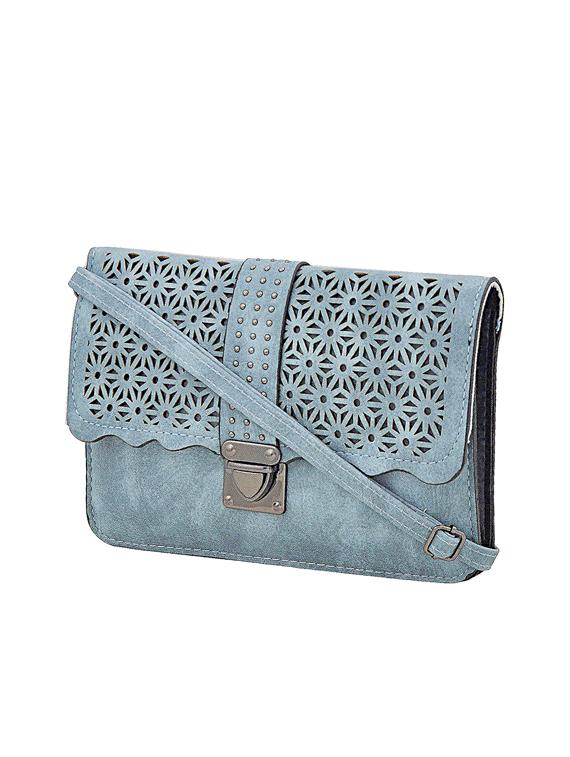 blue leatherette sling bag - 14432473 - Zoom Image - 4