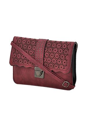 purple leatherette sling bag - 14432474 - Standard Image - 4