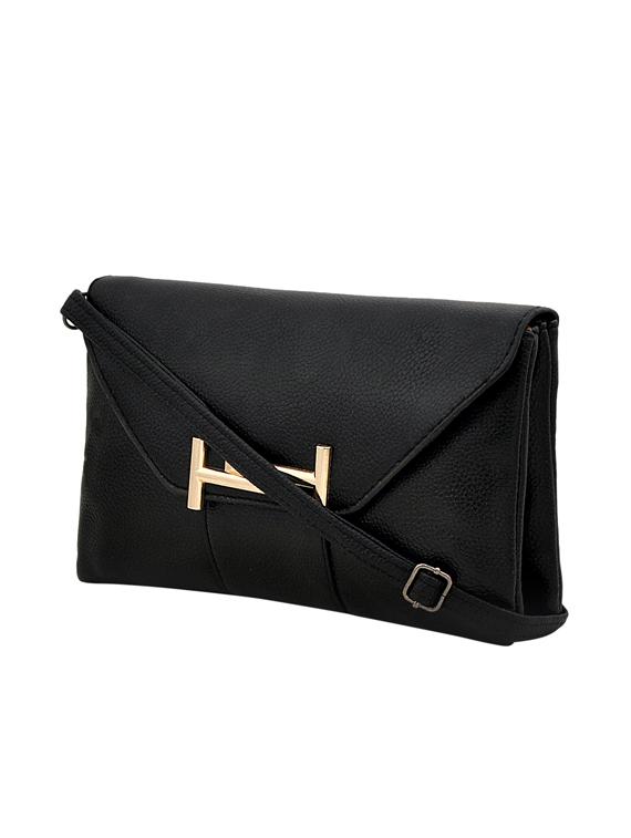 black leatherette sling bag - 14432488 - Zoom Image - 4