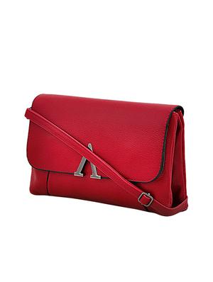 maroon leatherette sling bag - 14432622 - Standard Image - 4
