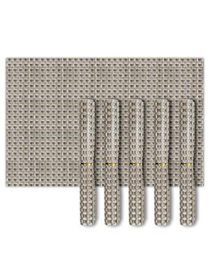 brown pvc dining mats set of 6 - 14432707 - Standard Image - 7