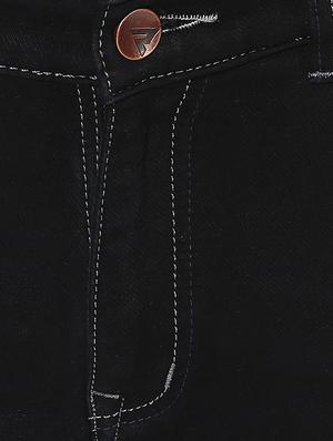 black cotton blend plain jeans - 14433201 - Standard Image - 4