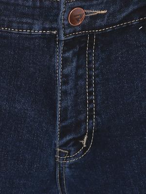 blue cotton blend biker jeans - 14433209 - Standard Image - 4