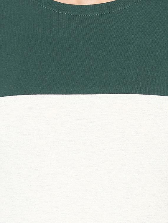 green cotton color block t-shirt - 14433267 - Zoom Image - 4